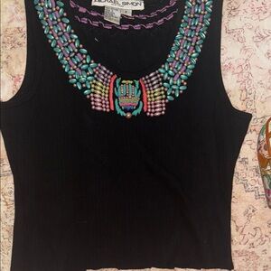 LOOK Michael Simon Brand size small/ medium sleeveless tank top sweater stretchy